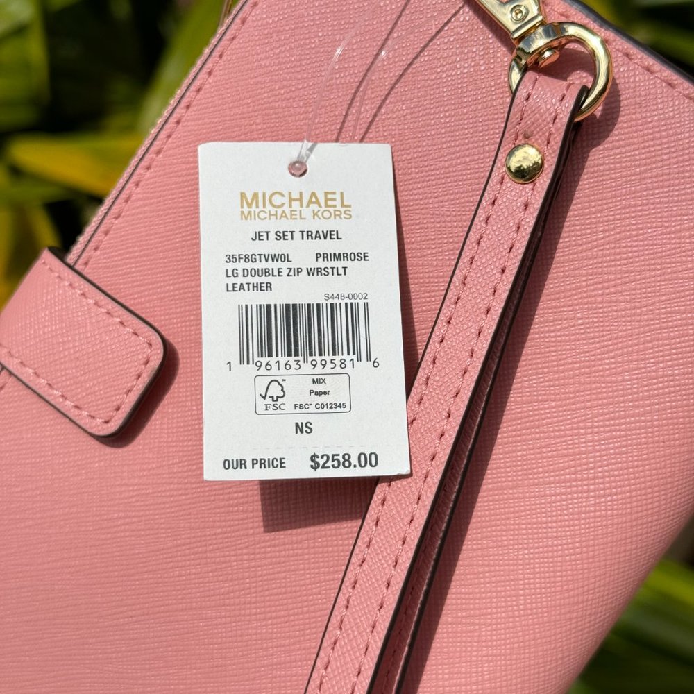 Michael Kors Jet Set Front Pocket Tote Bag + Wallet Set Primrose - Picture 15 of 15